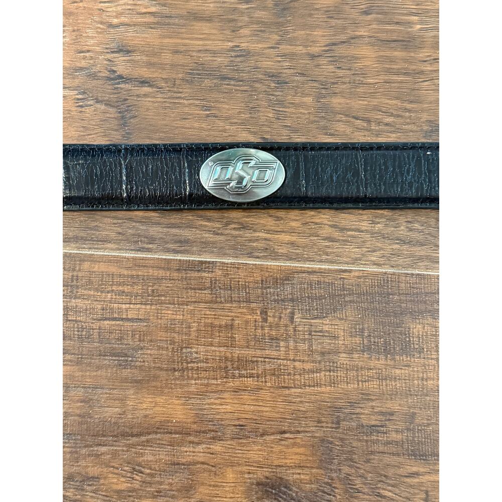 [Vintage] Men’s Black Zep-Pro OSU Leather Belt - Size 38